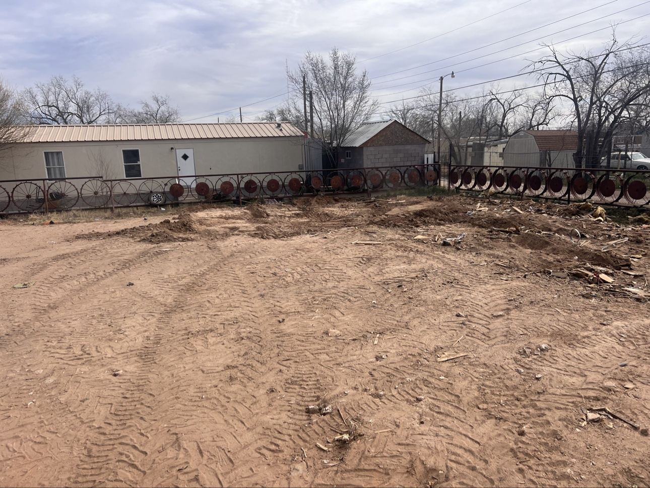 Dirt lot before cleanup