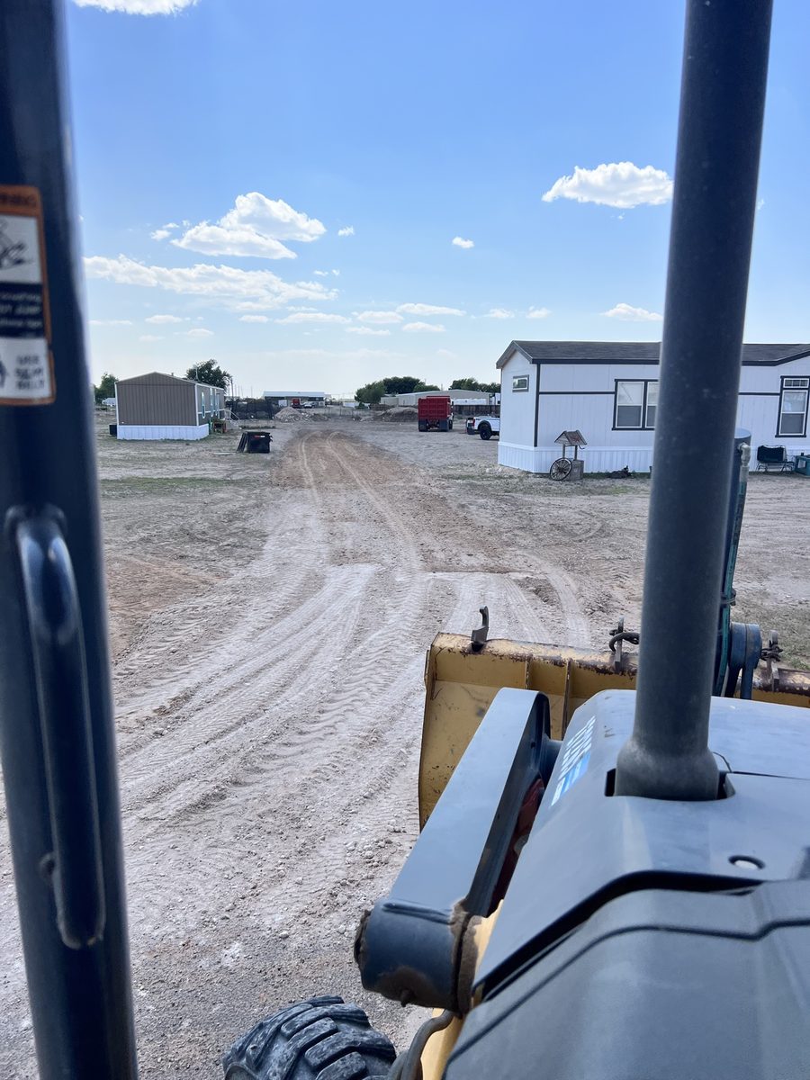 Graded road ready for use